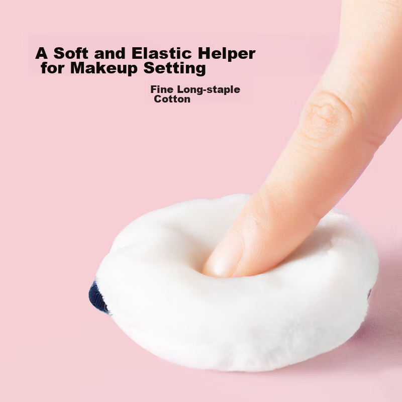 Beautyblend BLD Powder Puff, Loose Powder Puff, Long-Staple Powder Cake, Makeup Base And Setting Powder, Large Size 2-Pack