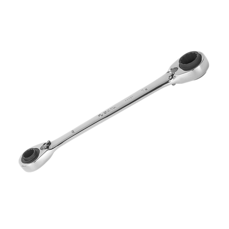 SATA 46621 4-in-1 Fully Polished Double-Ended Torx Ratchet Wrench 8x10x12x13MM