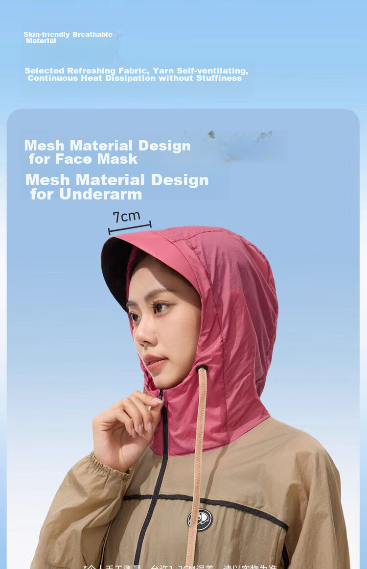 CAMEL Sun Protection Clothing, Breathable And Comfortable, Waist-Cinching Mid-Length UV-Resistant Sunscreen Jacket [Panda Collaboration] A34BA70178 7