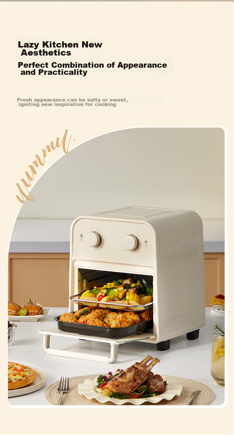 Westinghouse Air Fryer Oven Combo, No Flipping Required, Visual Air Fryer, Multifunctional Home Use, 12L Large Capacity Air Fryer, WKX12A21 18