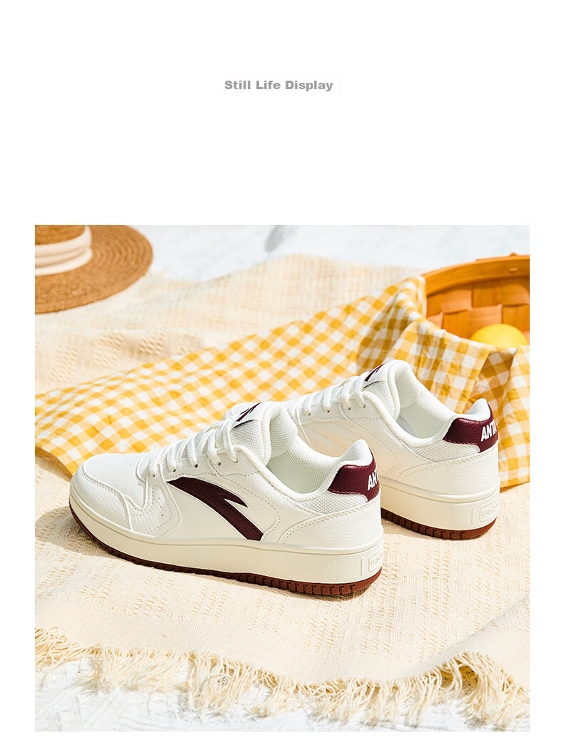 Anta Origin Year 2.0 Women's Thick-Soled Skate Shoes Casual White Sneakers Retro Trendy Height-Increasing Sports Shoes for Students Couples 17