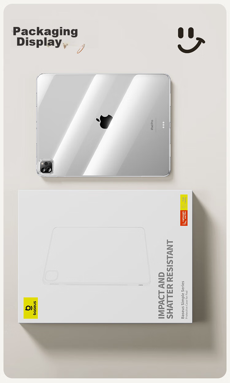 Baseus Tablet Protective Case, IPad Cover, IPad9 Gaming Case, Shockproof Transparent Soft Shell [Full Coverage Soft Case | Restores Bare Device Appearance], Suitable for IPad9/8/7-10.2 Inch 19