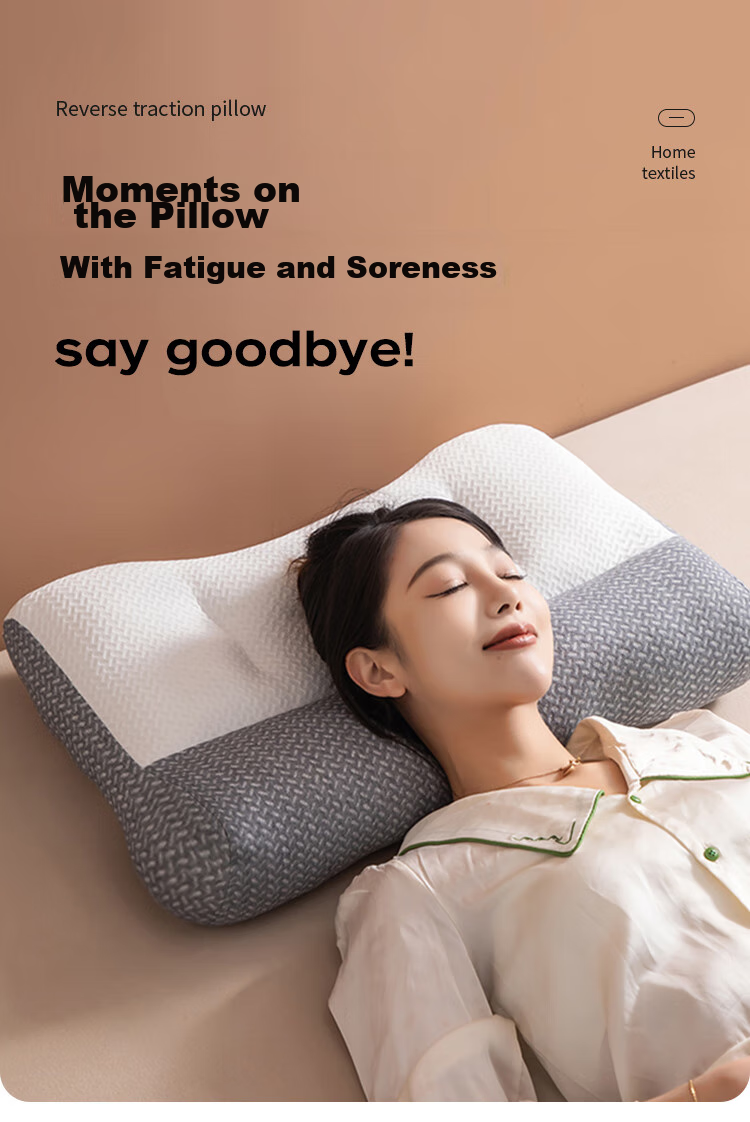 Yierman Pillow Neck Support Pillow for Cervical Spondylosis Deep Sleep Specialized Adult Men's Pillow Core Single Bed Home Use Extra Large One Pair Set 1