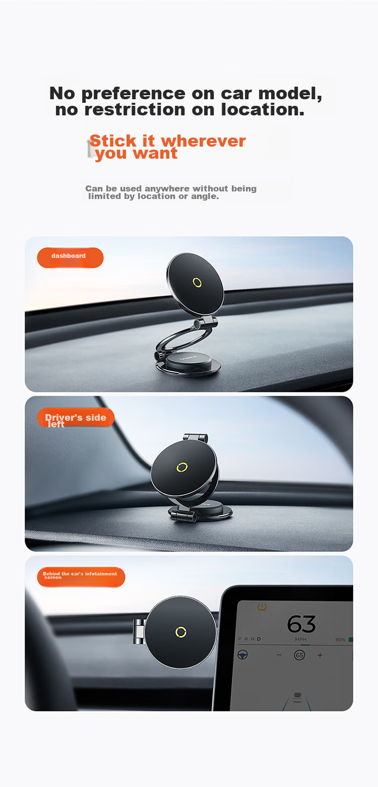 Baseus Car Phone Holder, Magnetic MagSafe Phone Mount for Cars, Universal Car Phone Holder Compatible with Tesla Model 3 And Y 13