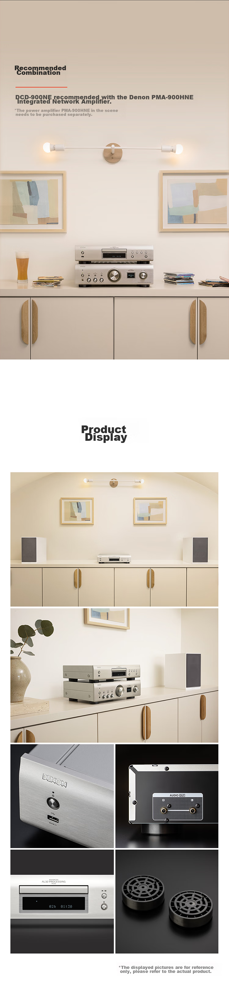 DENON DCD-900NE Home Theater HiFi Player, Hi-Res Lossless Music CD Player, DSD Decoding, Supports CD/USB Playback, Silver 5