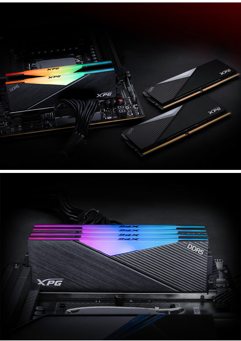 ADATA 32GB (16GB X 2) Kit, DDR5 6000 Desktop Memory Module, Hynix A-Die Chips, XPG Longyao D500G (Black), CL26 4
