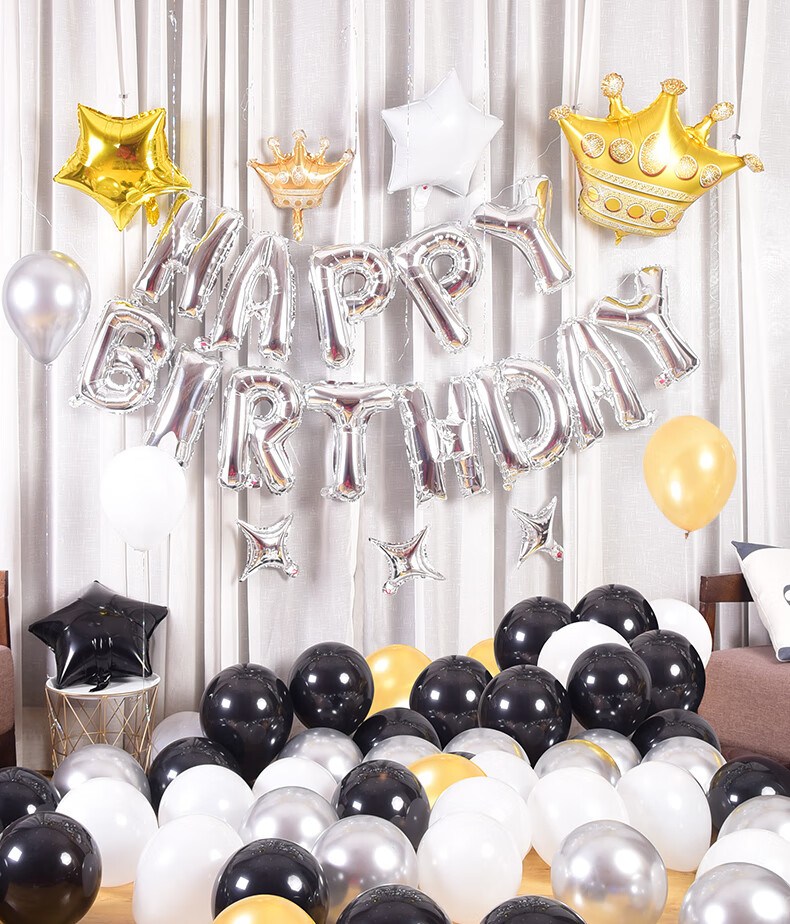 Xinxinjingyi Birthday Scene Decoration Balloons Romantic Adult Children Boys Girls Party Happy Dressing Up 3