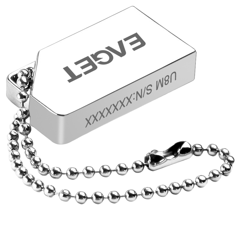 EAGET 16GB USB2.0 Flash Drive, Metal High-Speed Mini Waterproof Portable Creative Car-Mounted Learning Office Bidding Tender Competition Small Thumb Drive