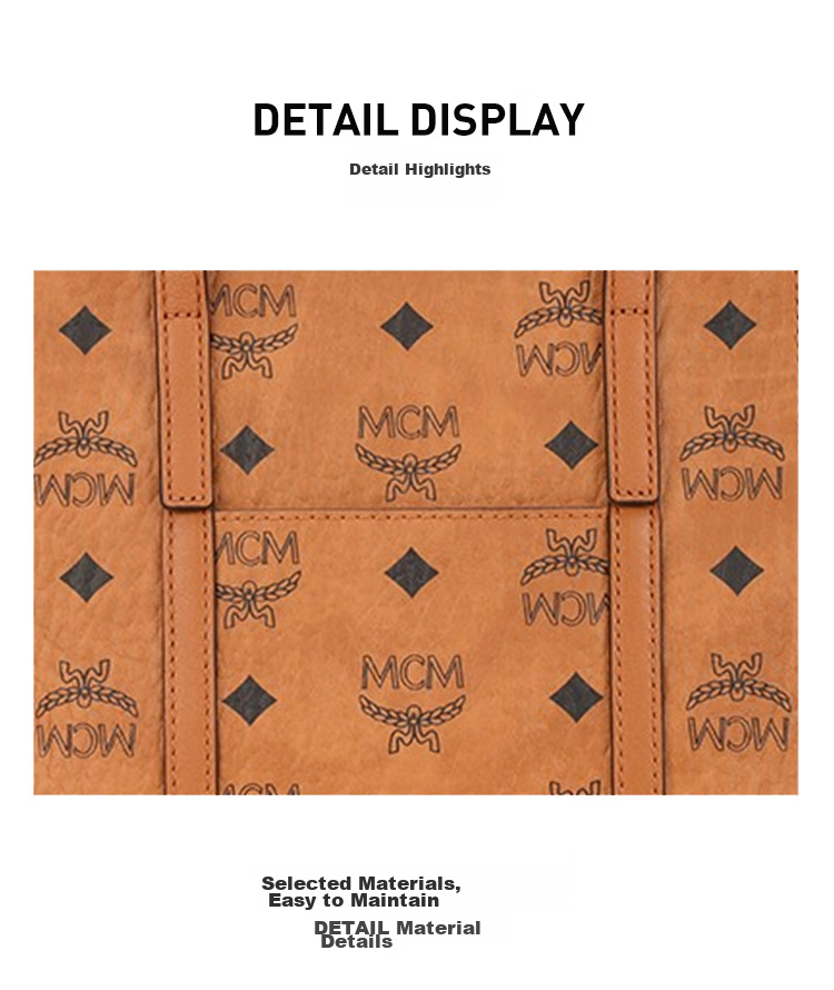 MCM TONI Mini Tote Bag, Basket Bag, Crossbody Bag, Cognac Color Gift 7