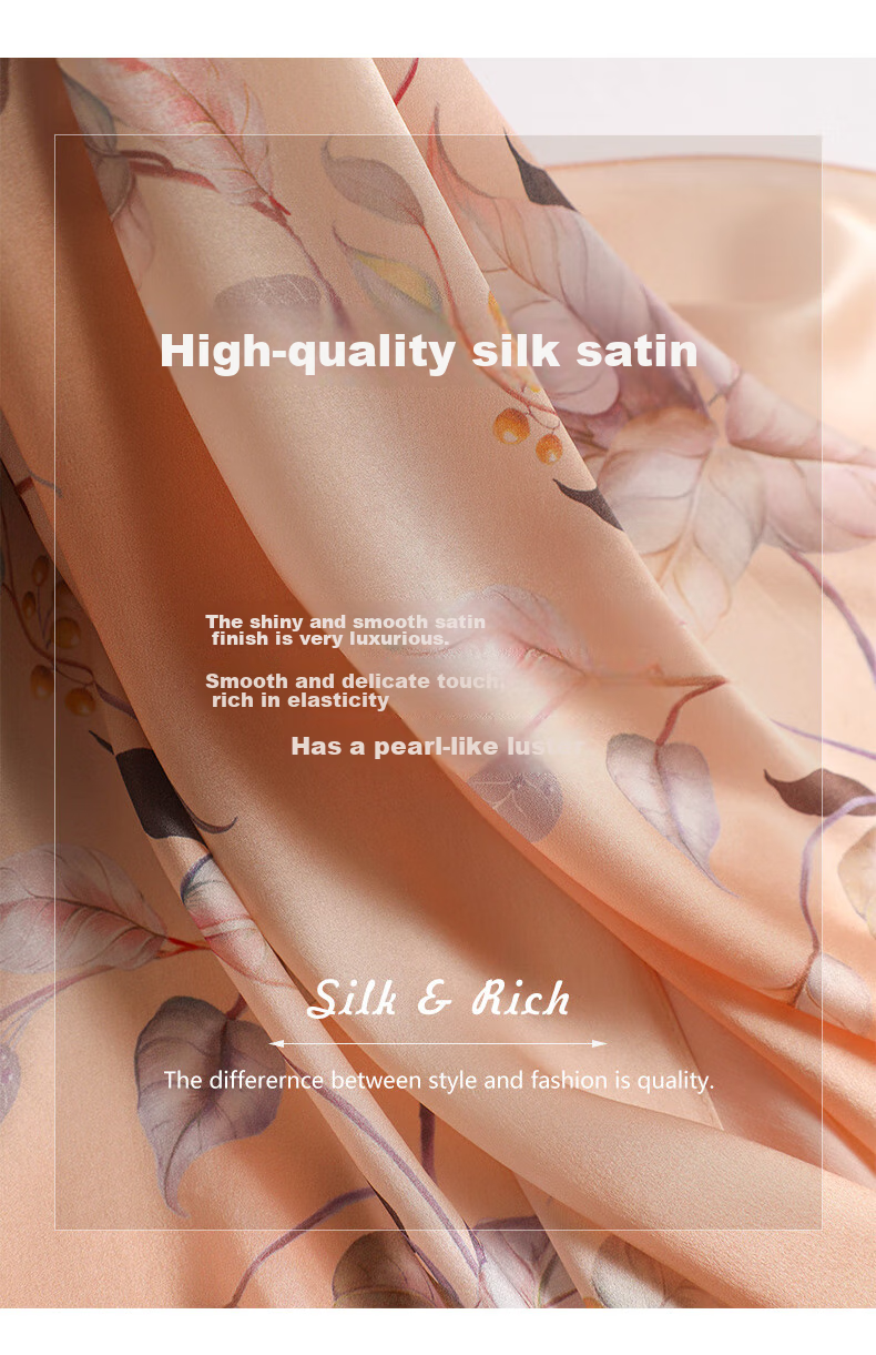 Hangsifu Silk Scarf Shawl Wrap, Autumn And Winter Neck Protection Cloak, Mother's Birthday Gift Box 6