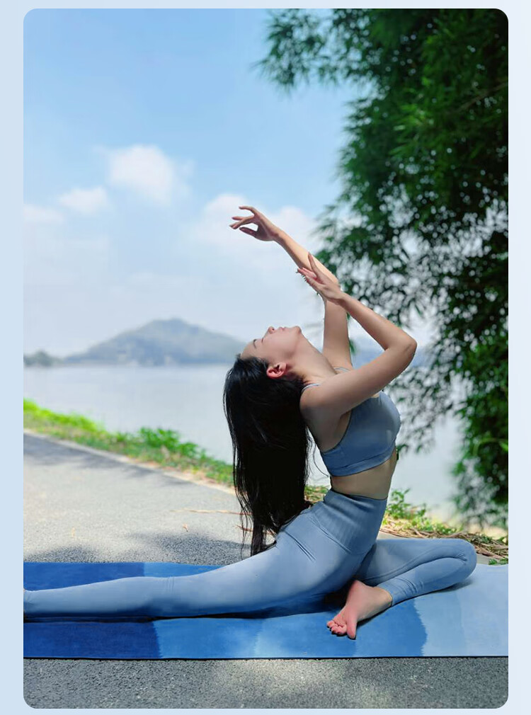 Neumee [US 10-Year Brand] Suede Yoga Mat, Natural Rubber Mat, Professional Fitness Non-Slip Sweat-Absorbing Gift 12