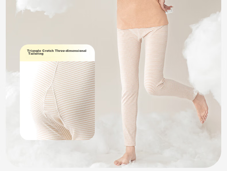 YING BO LUN Girls' Thermal Underwear Set for Autumn And Winter, Pure Cotton Undershirt And Sweater for Female Students, Pajamas And School Uniform Essential 11