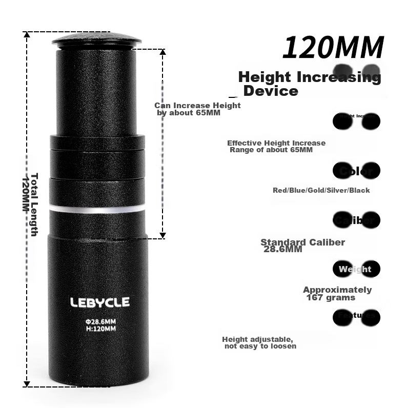 LEBYCLE Mountain Bike Handlebar Riser, Adjustable Stem Extension, Handlebar Heightening Accessory, 150MM Spacers, Installation Tools 5