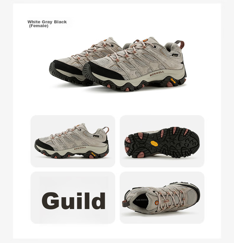 Merrell MOAB3 GTX Hiking Shoes, Outdoor Waterproof Sports Climbing Shoes for Men, Vibram Outsole, Non-Slip Breathable Winter Shoes, Size 42 21