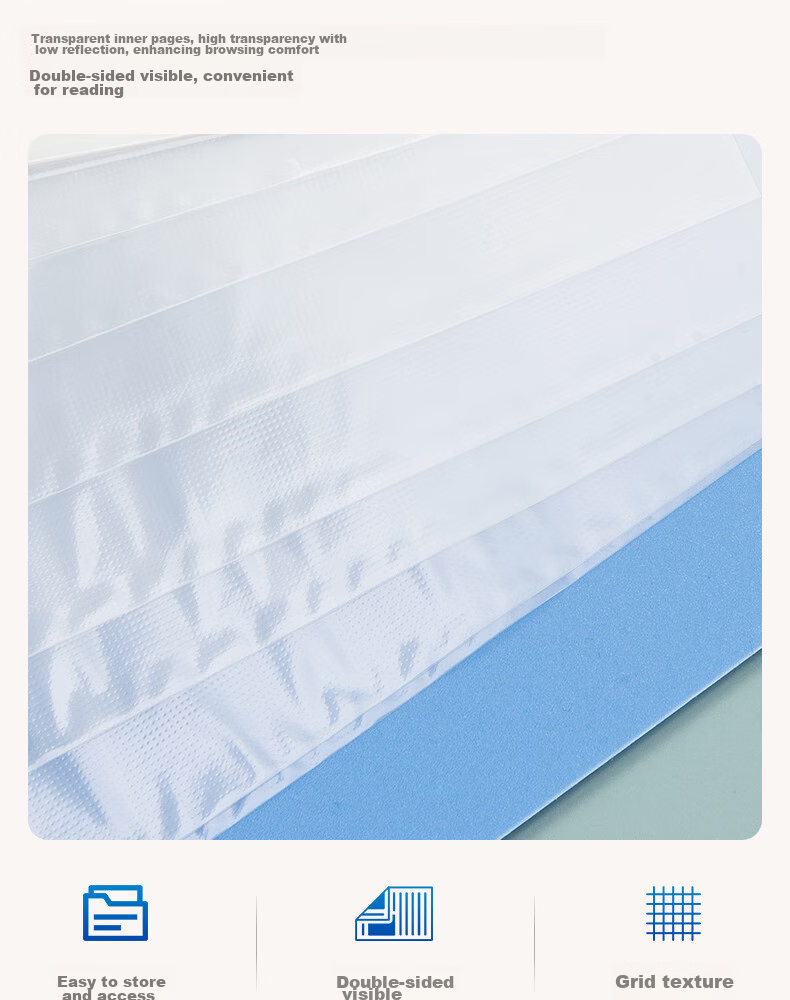 M&G 10 A4/60-Page Document Folders, File Insert Pockets, Student Exam Paper Storage Bags, Certificate And Sheet Music Collection Books, Office Supplies ADM929Z5 7