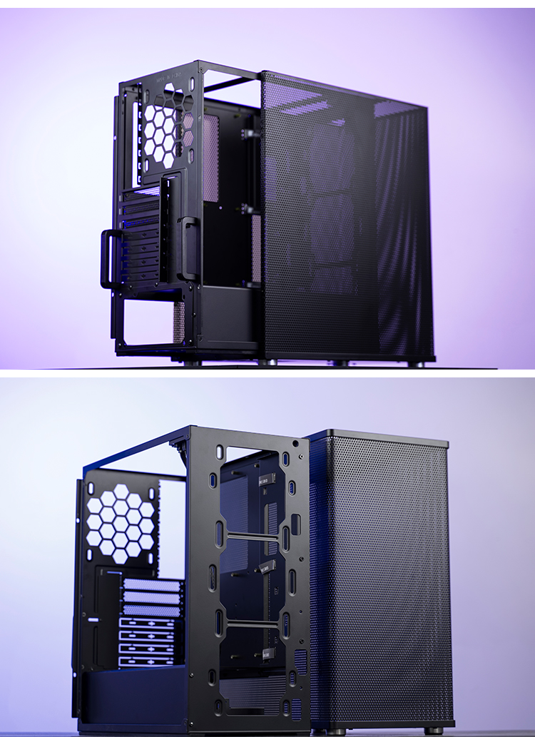 JONSBO C6 White MATX Case (Four MESH Panels / 3 Fan Positions / Front Type-C / ATX Power Supply / ≤75mm Radiator / 200-255mm Graphics Card) 23