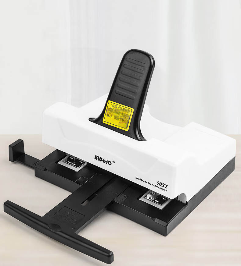 KW-Trio Double-Headed Stapler, Two-Row Two-Pin Stapler, Dual-Nail Administrative Standard Labor-Saving Stapling Machine, Can Bind A3 Documents with 50 Pages in The Middle 8