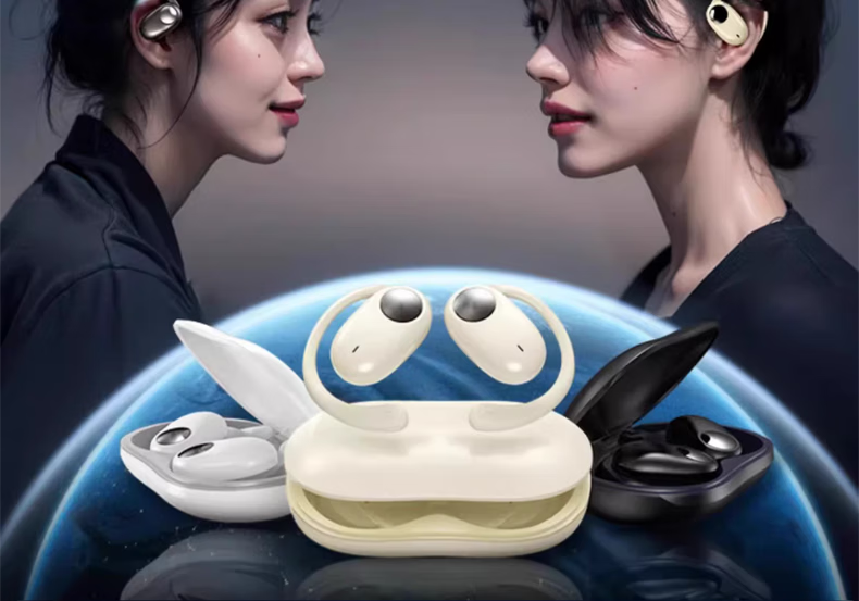 GREATWALL Bluetooth Headphones, Bone Conduction Concept, Over-Ear Style, True Wireless, Not In-Ear, Open-Style, for Sports, Running, Calls, Noise Reduction, Long Battery Life, Suitable for Huawei 5