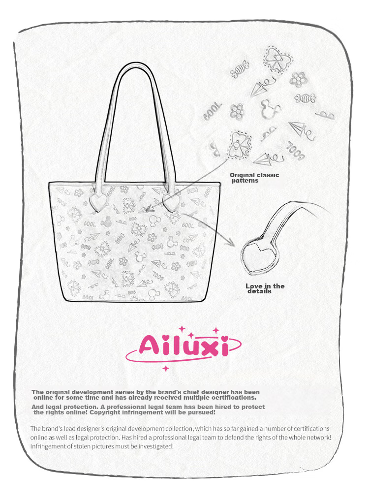 AILUXI Lightweight Versatile Large-Capacity Handbag, Women's Bag, Student Laptop Tote Bag, Commuter Shoulder Bag, Handheld Bag for National Day Outings 7