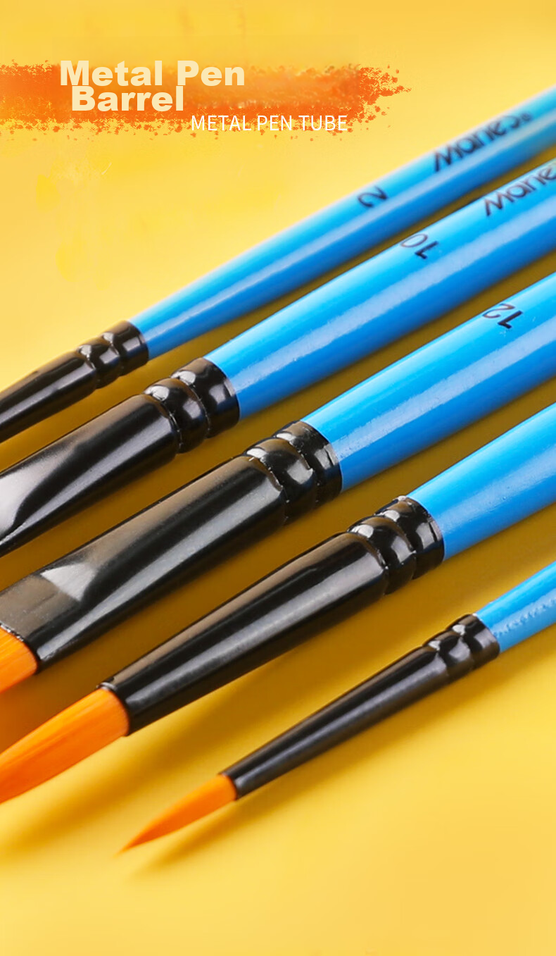Marie's 3-Piece Nylon Watercolor Brush Set for Beginners, Painting Watercolor Brushes for Children And Students, Hand-Drawn Painting Brushes for Art Students, Professional Paint Watercolor Brushes G1143 4