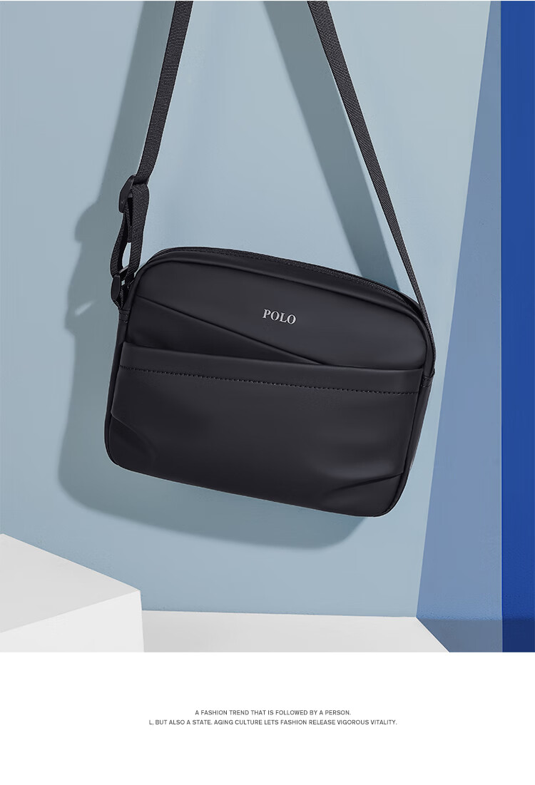 POLO Shoulder Bag, Men's Casual Crossbody Bag, Sports Satchel, Vertical Style IPad Bag for Men, Commuter Large Capacity Phone Bag 17
