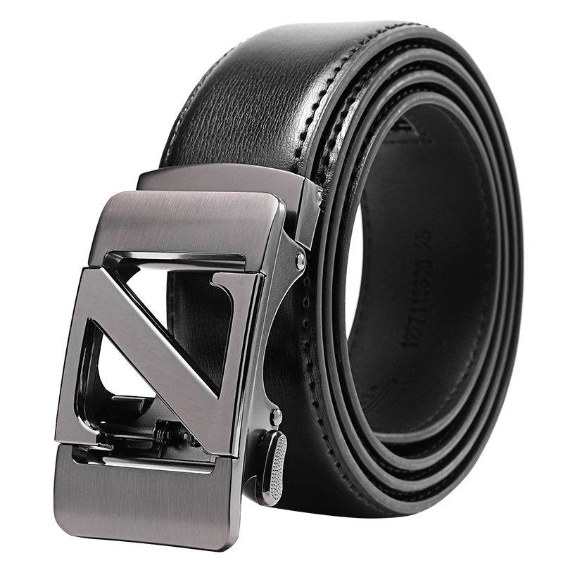 Aokang Men's Belt with Automatic Buckle, Business Casual Waist Belt, Birthday Gift for Husband