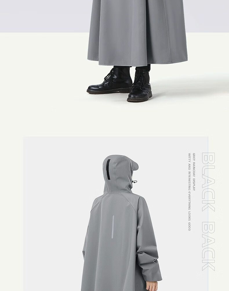 Beimei Electric Scooter Raincoat for Men And Women, Single-Person Integrated Long Full-Body Heavy Rain Protection with Detachable Rain Poncho 20