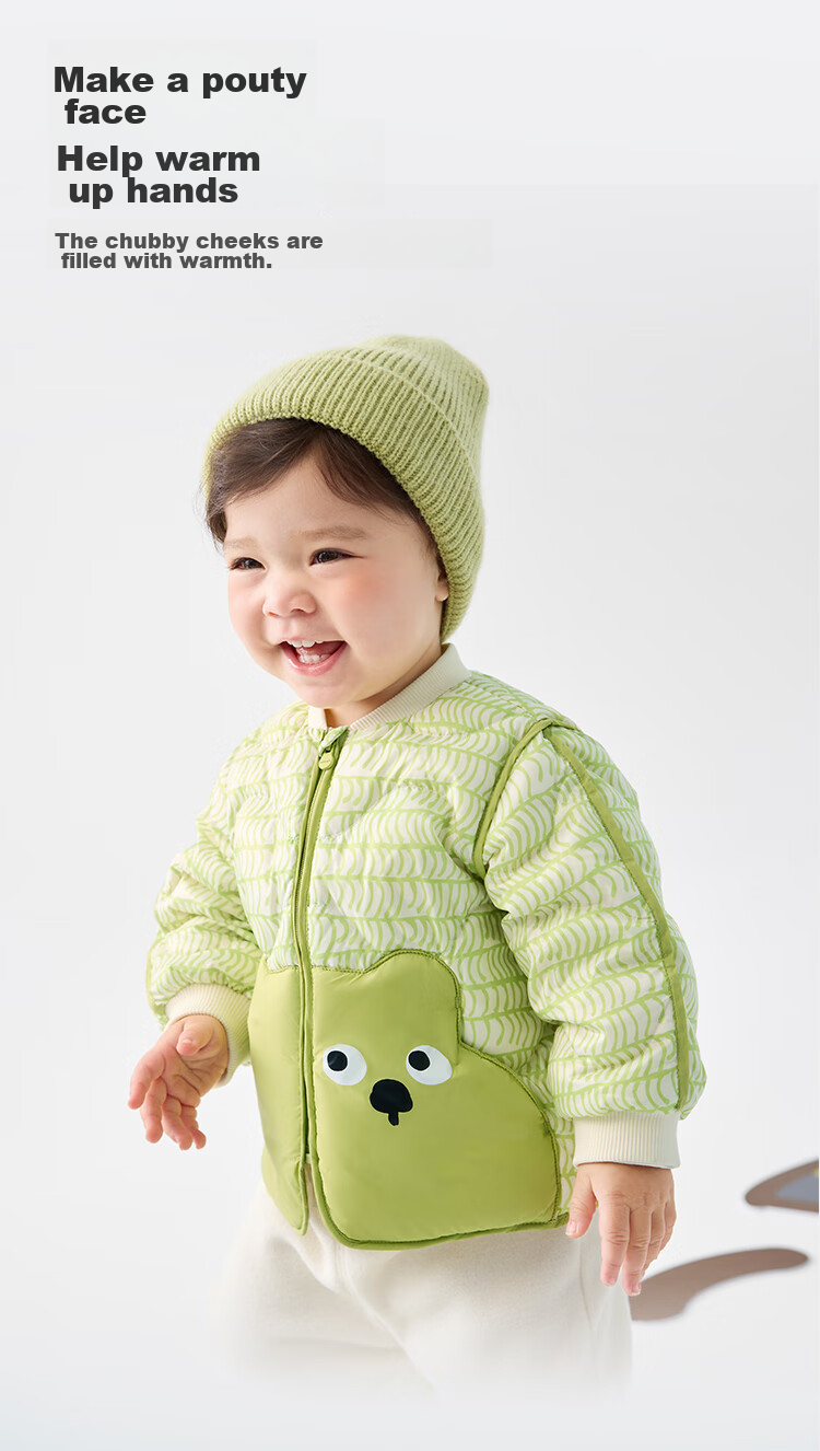 BALABALA Children's down Jacket, Triple Protection Clothing, Lightweight Baseball Collar Coat, Boys And Girls Outerwear, Autumn And Winter Wear, Floral Cute Desig 4