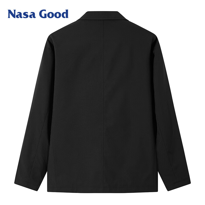 NASA GOOD Men's Suit Jacket, Autumn Korean Style Trendy Business Casual Blazer, Groom's Single Coat, Formal Wear, Black S