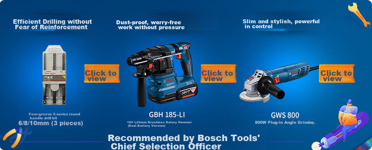 BOSCH Electric Hammer, Drill, Pick, Flat Drill, Chisel, Impact Reversing Four-Hole Electric Hammer Tool Box, 830W Plug-In GBH2-26 1