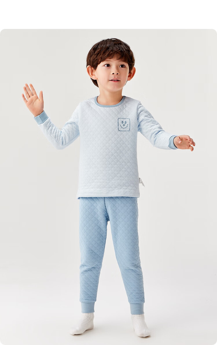 BALABALA Children's Thermal Underwear Set, Winter Thickened Padded Boys' Comfortable Autumn Clothes And Pants, Baby Base Layer Sleepwear 20