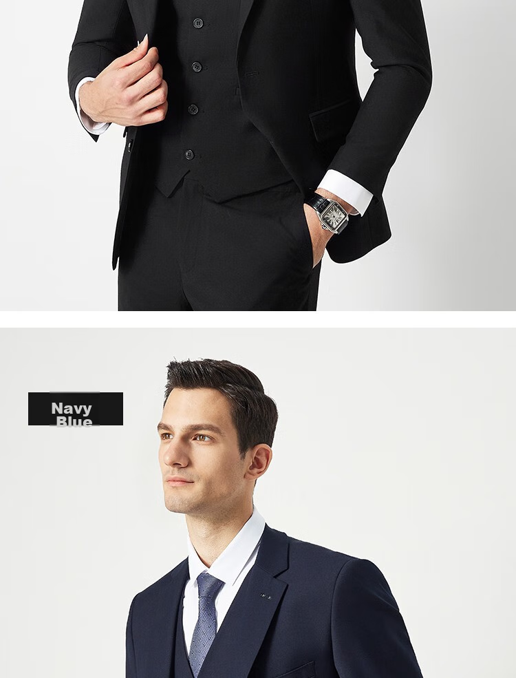 FIRS Men's Suit Set, Slim Fit Professional Formal Wear, Business Attire for Grooms, Wedding Attire for Me 17