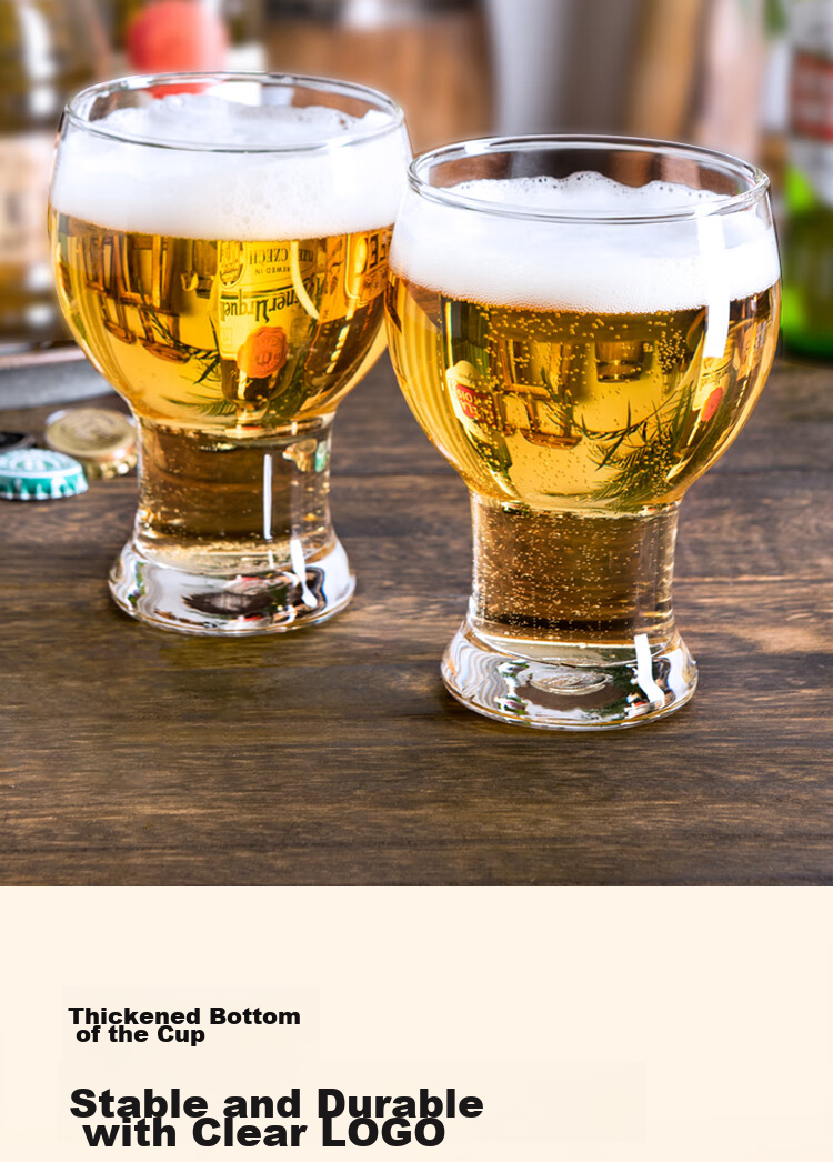 Ocean Thai Imported Lead-Free Glass Craft Beer Glasses, Home Water Cups, Juice Cups, Set of 2 10