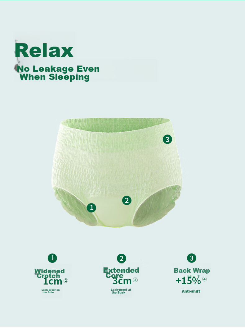 PurCotton [Recommended by Lu Yuxiao], Princess Naisi Comfort Pants, Organic Cotton Sanitary Napkins, Sleep Pants, ML6 Boxes 6