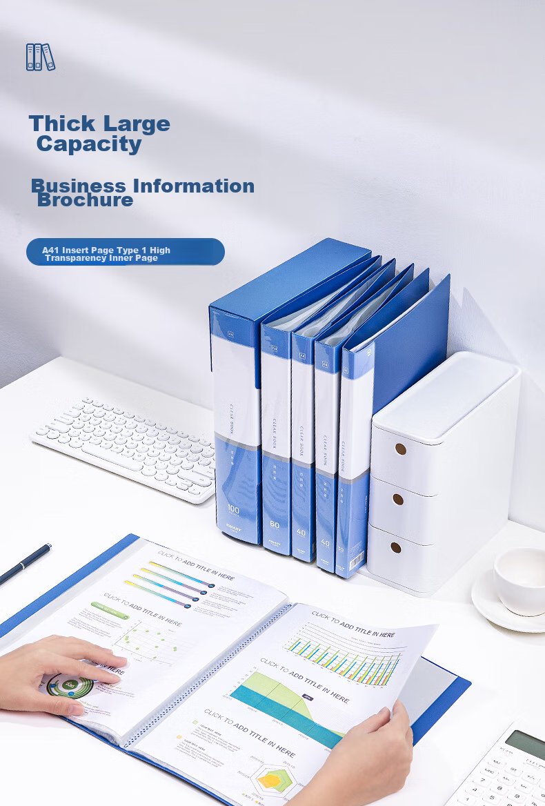 Jindeli 6 A4 Document Folders, 60 Pages, File Storage Folder, Contract, Maternity Check-Up Report Organizer, File Folder, Archive Folder, Sheet Protectors, File Organizer, Sheet Protectors for Music Scores, TD006-6 1