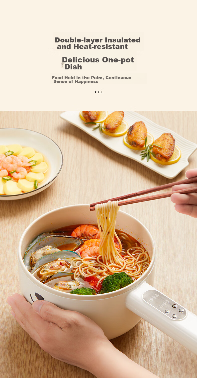 Xiaobeixiong Xiaobeixiong Baby Food Cooker Multi-Functional Electric Cooking Pot for Steaming, Boiling, Hot Pot, Noodles, Frying, Cooking Porridge And Baby Food Preparation Machine 14