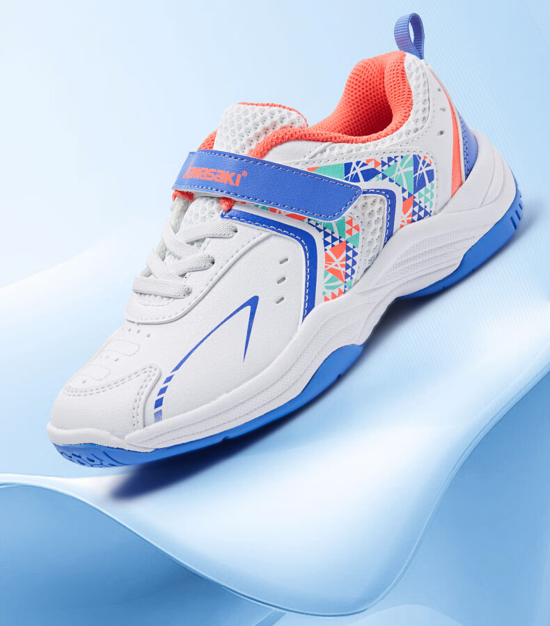 KAWASAKI Youth Badminton Shoes, Wear-Resistant, Shock-Absorbing, Breathable, Sports Running Shoes B4102, Pink, Size 32 3