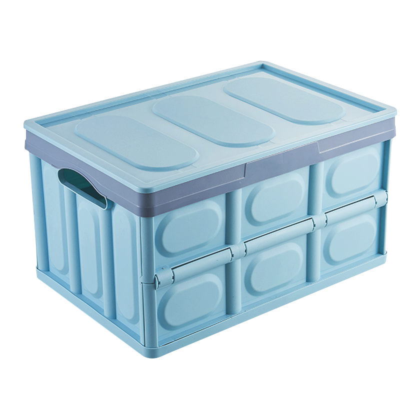 YUECAR Trunk Storage Box, Car Organizer, Foldable Car Trunk Container, Home Classic Small Size - Sky Blue
