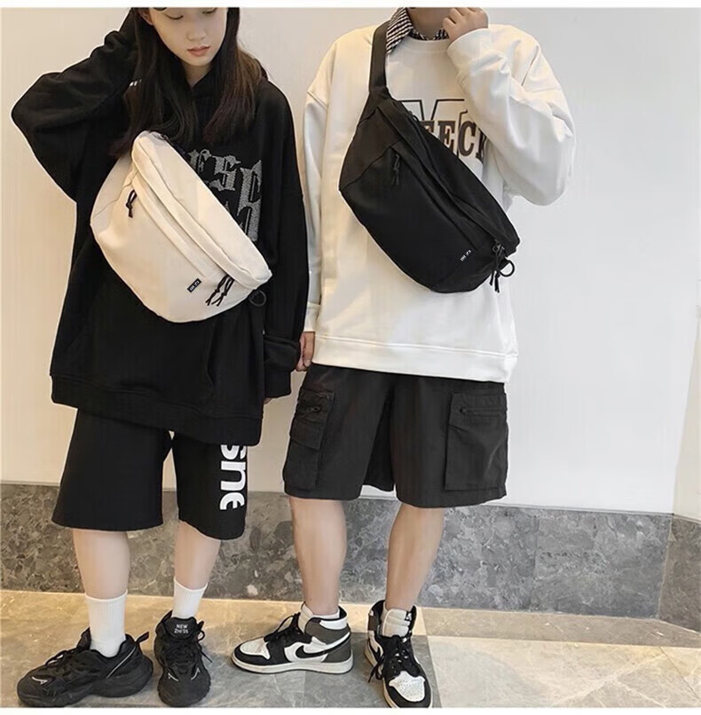 Warrior Crossbody Bag for Men, Trendy Hong Kong Style Chest Pack, Large Capacity Workwear-Style Casual Shoulder Bag, Cycling Sports Waist Pack, Chest Bag 14
