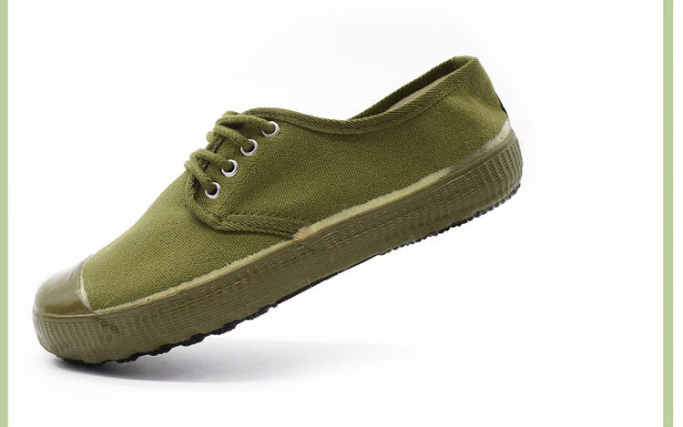【君御作训鞋】君御 男高低帮帆布鞋绿胶鞋作训鞋 高帮40码【行情