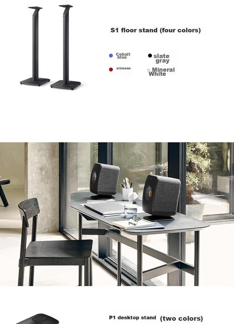 KEF LSX II Desktop Computer Speakers, Wireless HiFi 2.0 Stereo Bluetooth Active Speakers, High-Fidelity Living Room TV Sound System, Gift Subsidy, Carbon Black Color 26