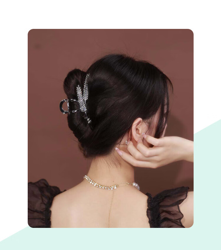 CHIMERA Elegant Back-Of Hair Claw Clip, Korean Style Large Hair Claw, Hair Accessory, Women's Hair Ornament, Mid-Autumn Festival Gift 16