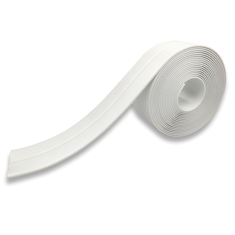 Qinghua Waterproof Tape, Tile Sealing Strip, Kitchen Stove Anti-Oil Sticker, Toilet Edge Waterproof Tape, White, 3.8*320cm
