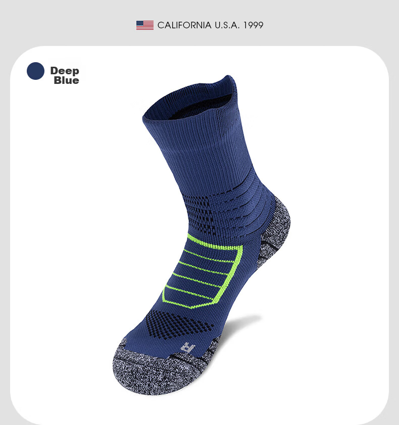 TFO Competition-Grade Outdoor Socks, Breathable Hiking Socks, Sports Running Training Socks 2202458, Men's Fluorescent Green, Size L 13