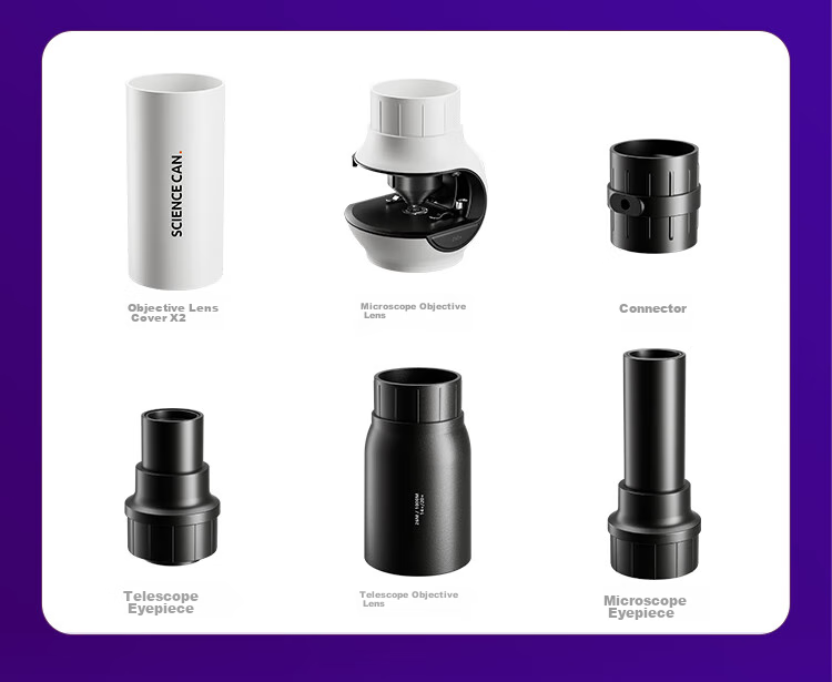 Science Can Microscope Children's Holiday Gift Box, High Definition High Magnification, Educational Toy for Boys And Girls Aged 3-8, Birthday Present 23