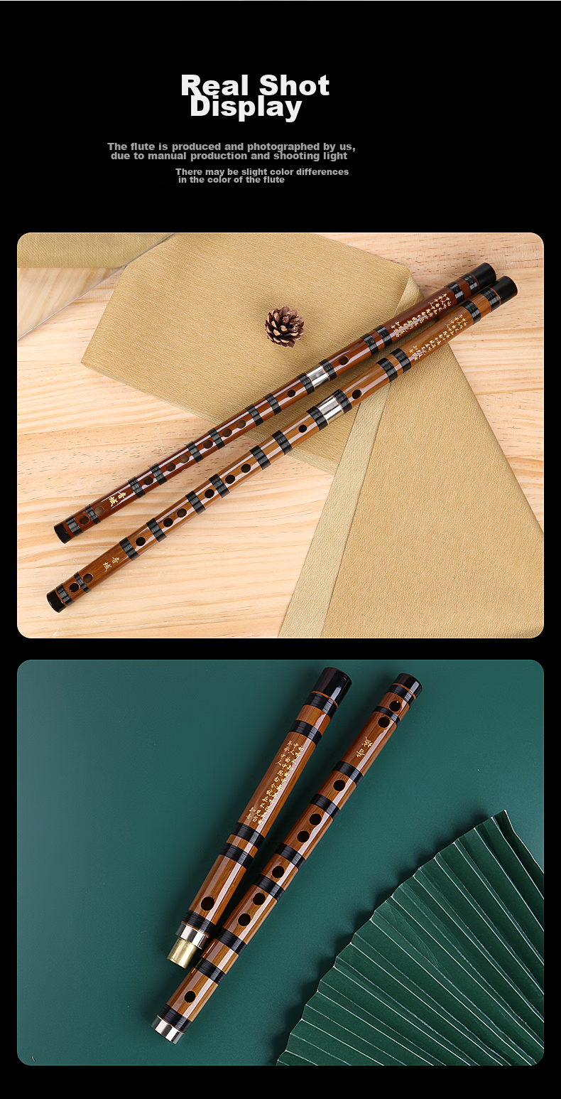 RANGE Bitter Bamboo Flute, F Key Professional Beginner Performance Flute, Musical Instrument for Adults And Childre 11
