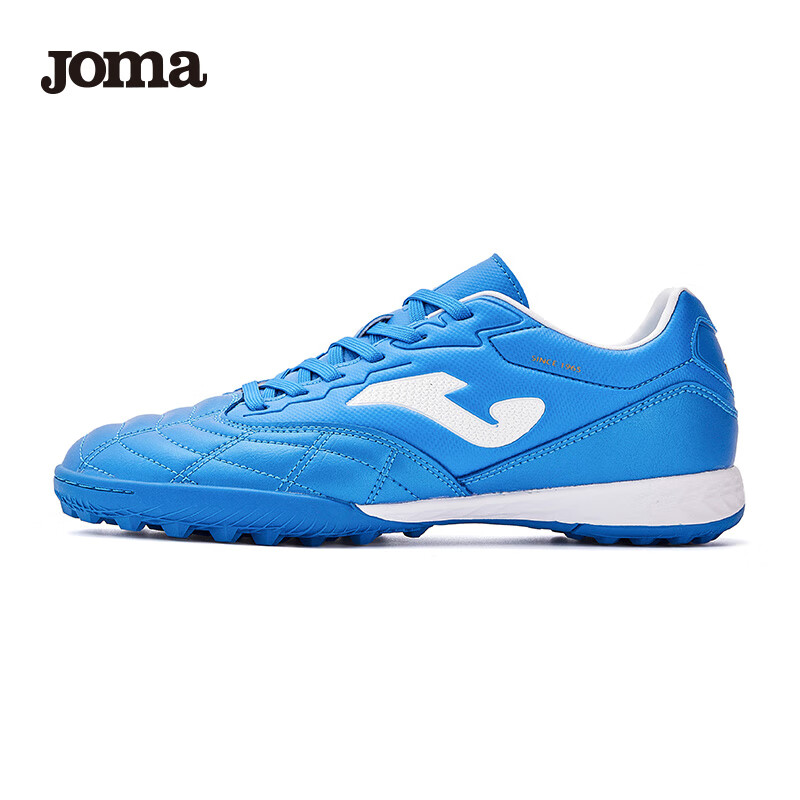 JOMA Soccer Shoes with Molded Studs for Adults, Men And Women, Youth, TF Non-Slip Professional Competition Football Training Shoes Blue And White Size 44