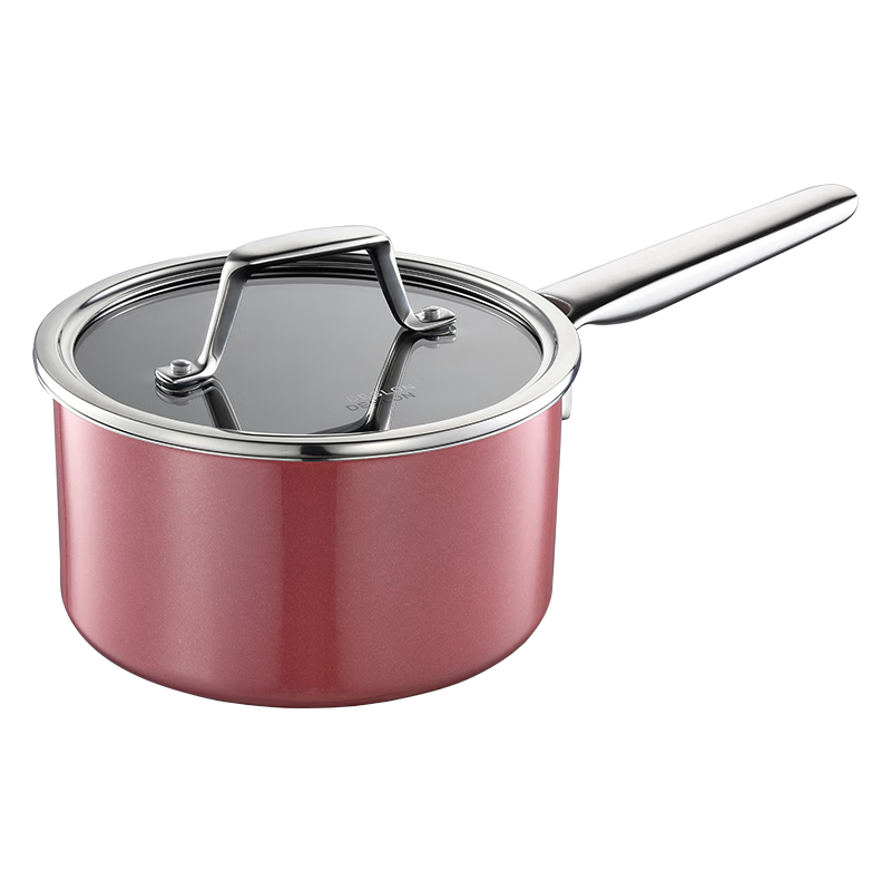 DES LON (DESLON) Enamel Milk Pot Non-Stick Pan Baby Food Pot for Boiling Milk, 18cm, Compatible with Gas And Induction Cooktops