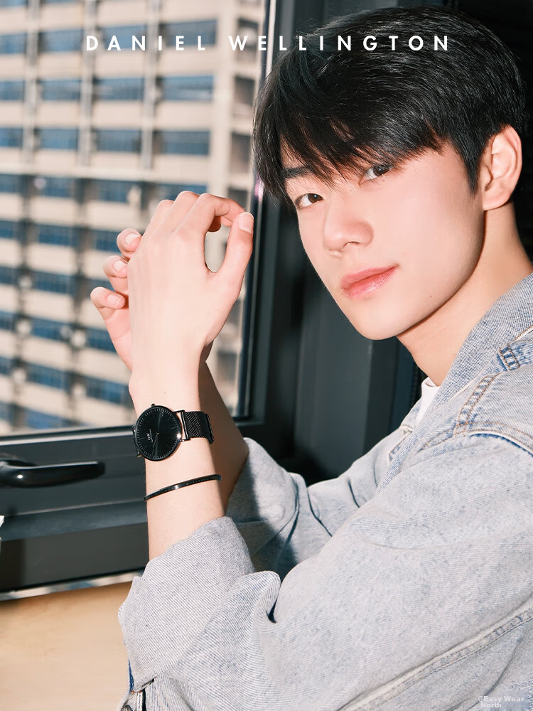 DanielWellington DW Bracelet for Men, Classic Open-End Bracelet with Obsidian Black Small Size DW383 Birthday Gift for Me 1