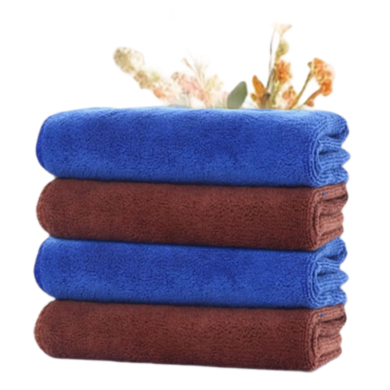 JPLAYER Car Wash Towel Cleaning Cloth for Car Cleaning, Household Cleaning, Absorbent Glass Cleaning, 30CM Blue + Coffee, 6 Pieces